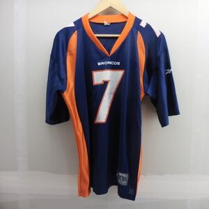 Vintage Reebok Denver Broncos John Elway 7 NFL Jersey Navy Blue Mens Large
